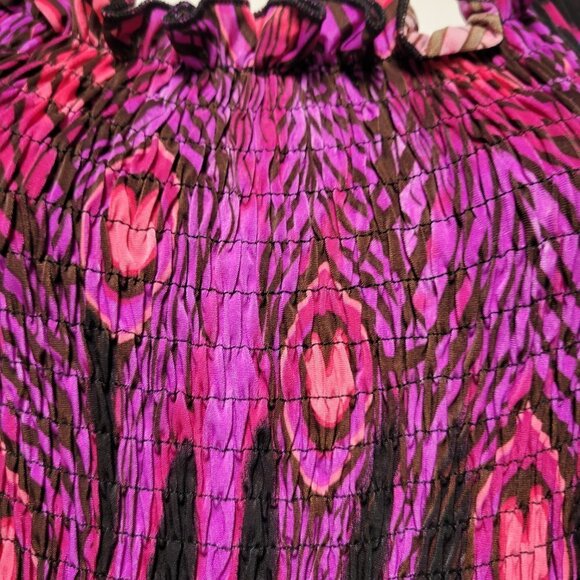 Long Sleeve Maxi Dress Peacok Motif Long Dress - One Size Fits Most- NEW ! - Picture 8 of 11